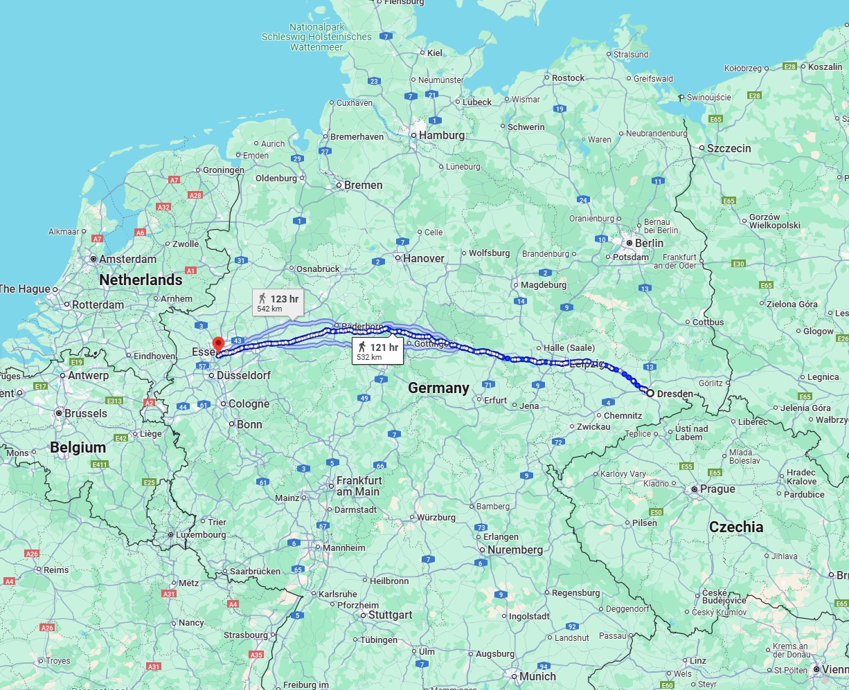 Anreise von Dresden Zu Mülheim an der Ruhr Über 