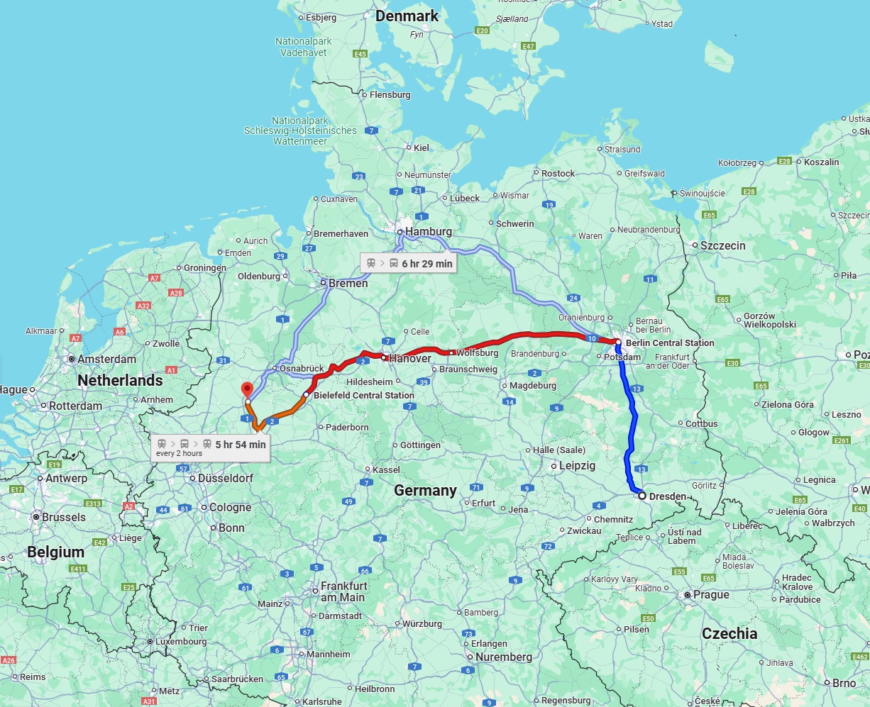 Anreise von Dresden Zu Münster Über 