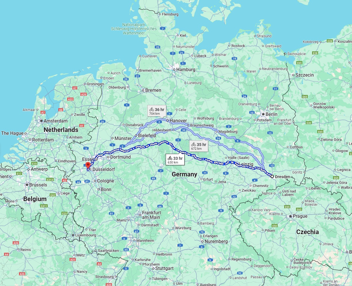 Anreise von Dresden Zu Neuss Über 