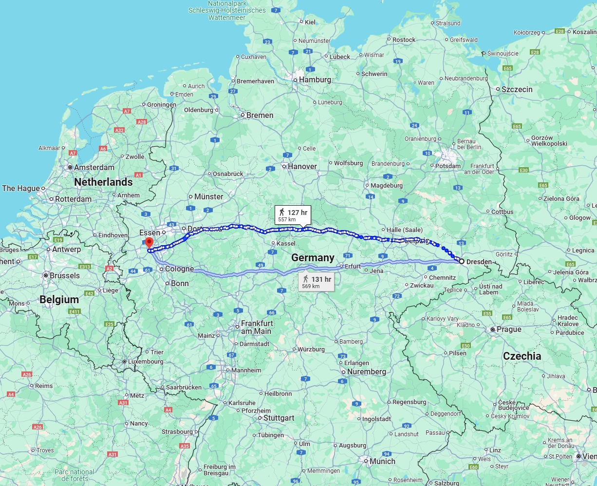 Anreise von Dresden Zu Neuss Über 