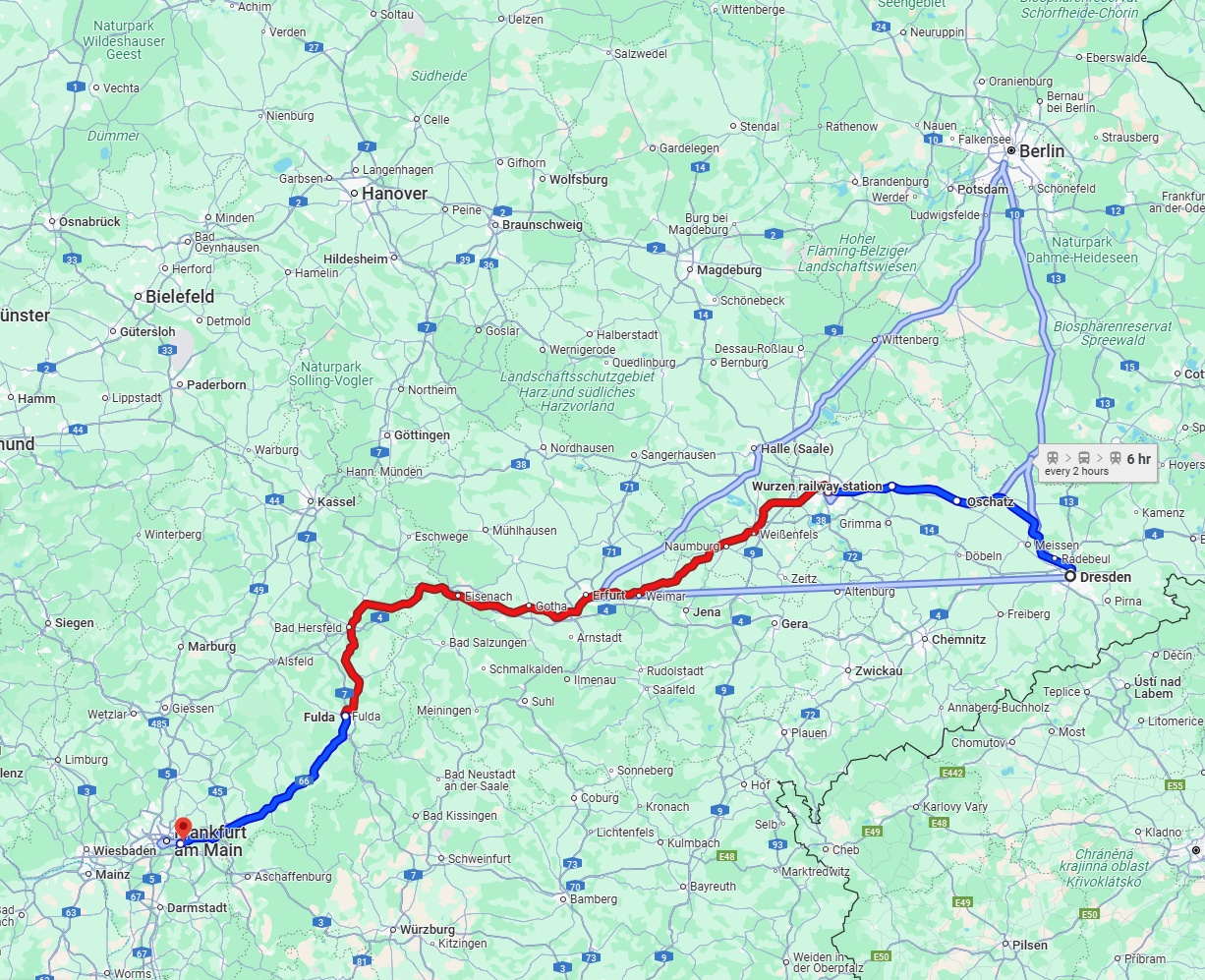 Anreise von Dresden Zu Offenbach am Main Über 