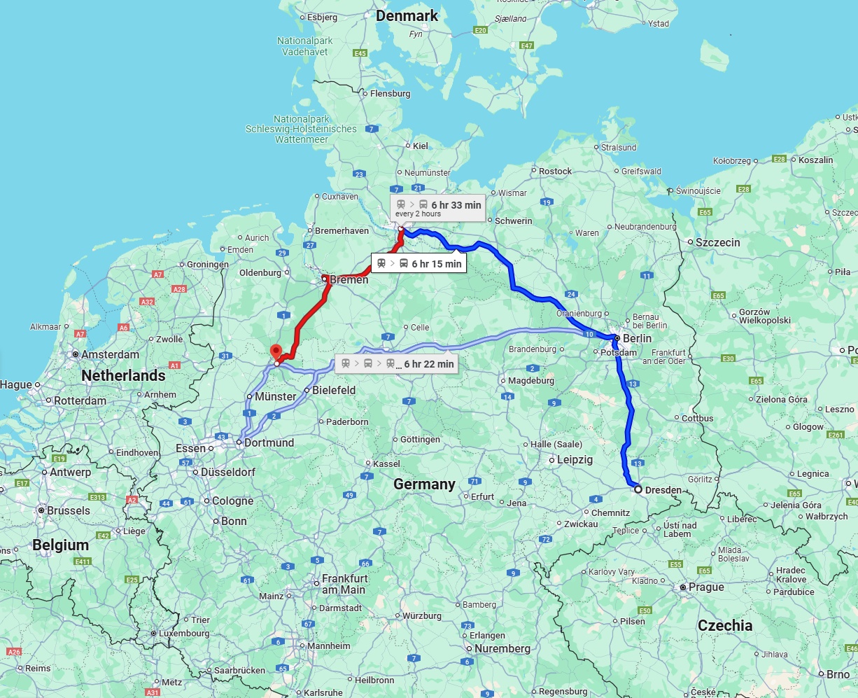 Anreise von Dresden Zu Osnabrück Über 