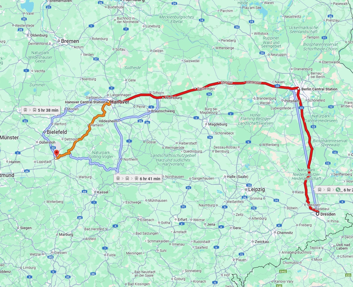 Anreise von Dresden Zu Paderborn Über 