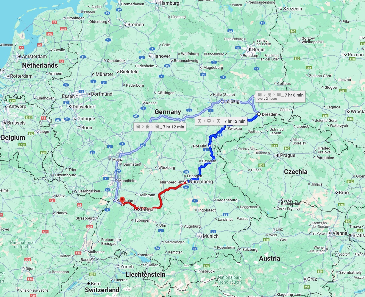 Anreise von Dresden Zu Pforzheim Über 