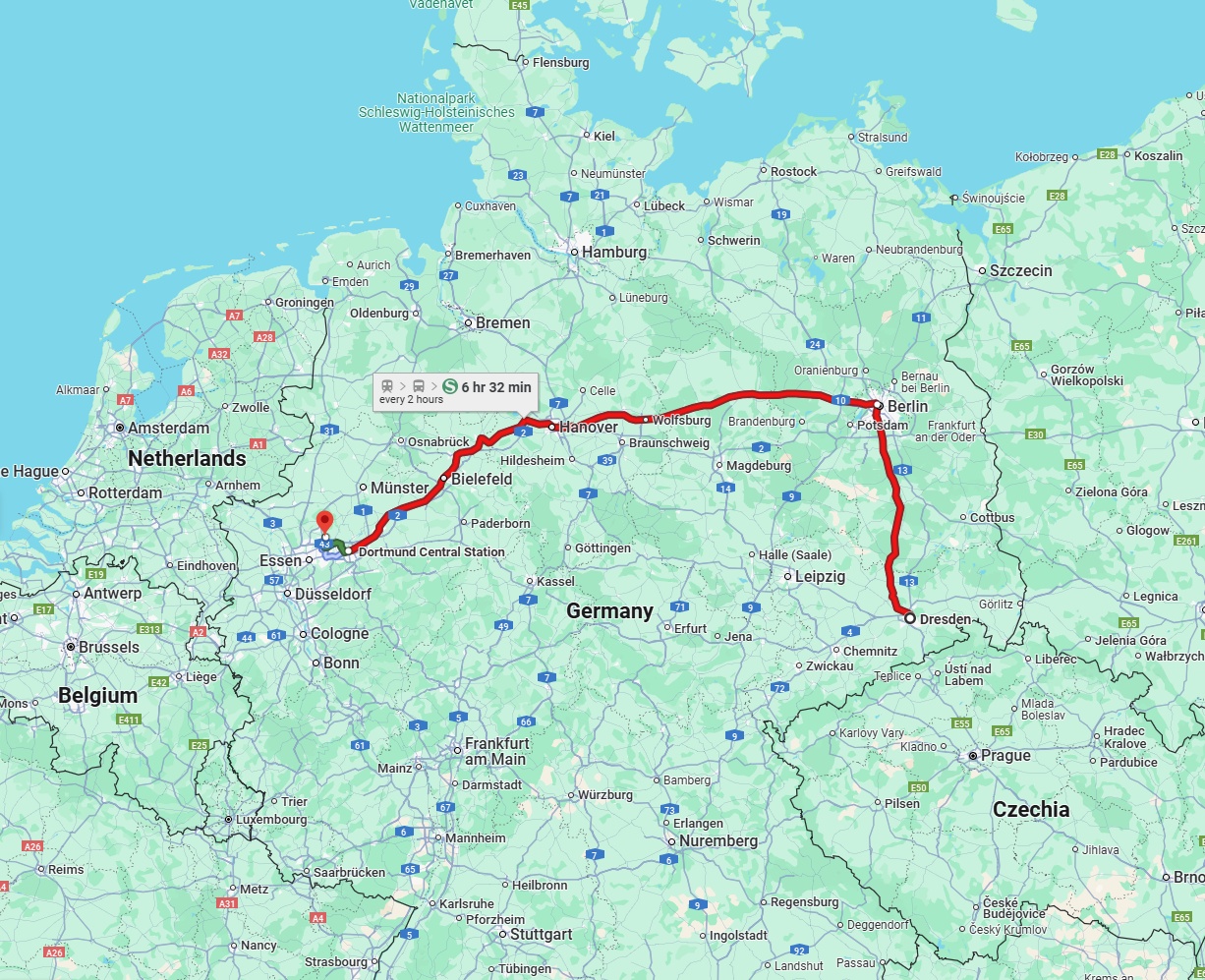 Anreise von Dresden Zu Recklinghausen Über 