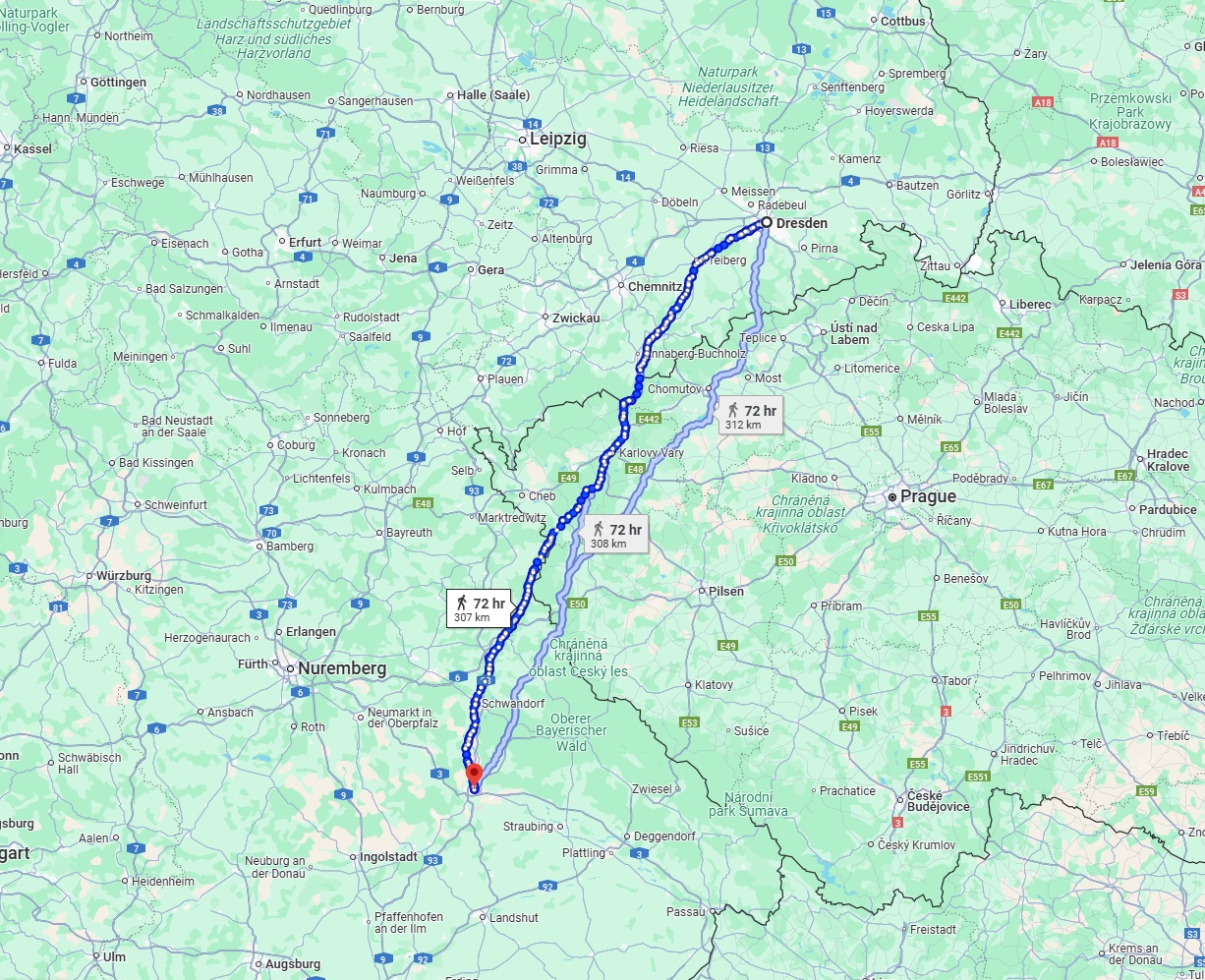 Anreise von Dresden Zu Regensburg Über 