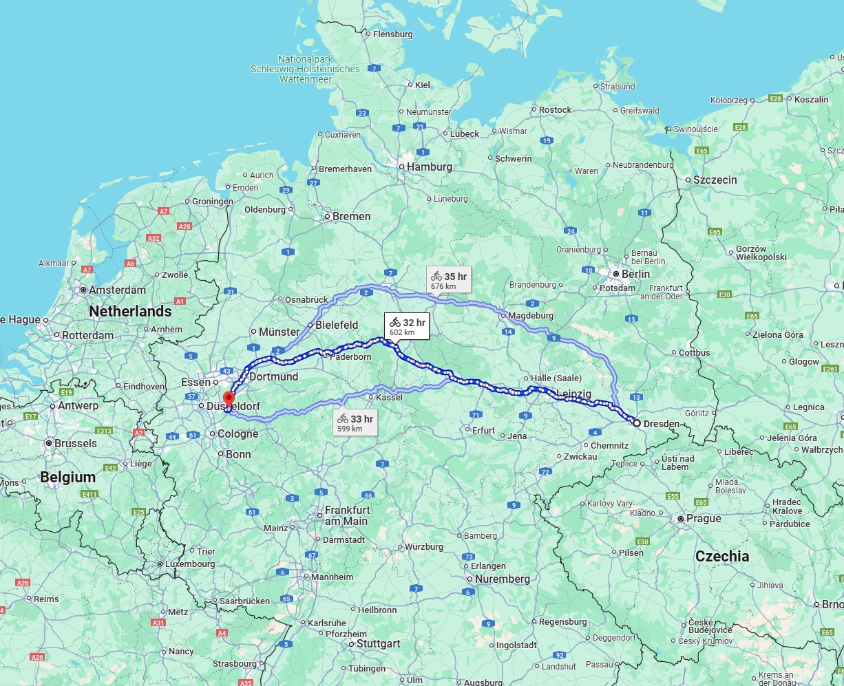 Anreise von Dresden Zu Remscheid Über 