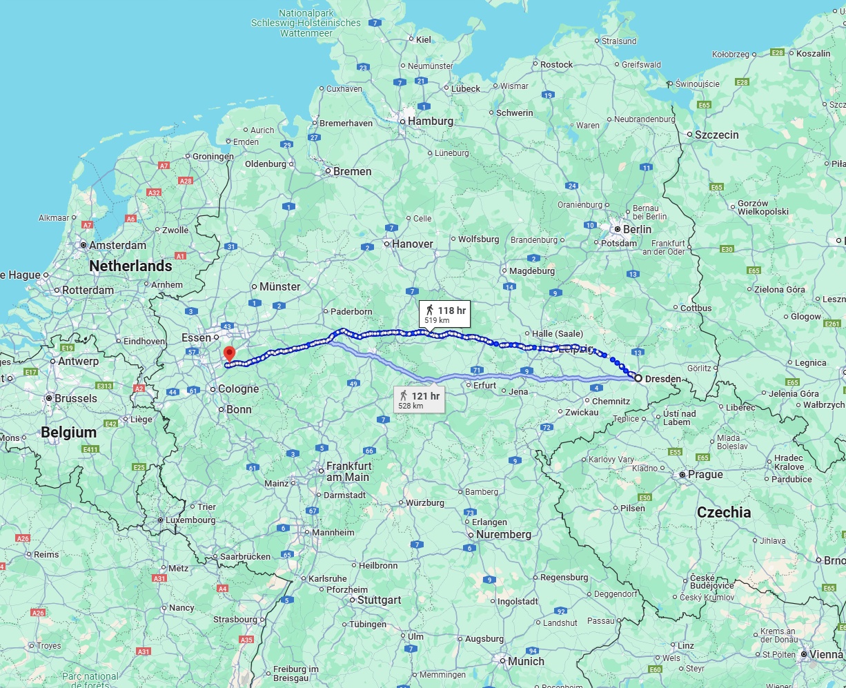 Anreise von Dresden Zu Remscheid Über 