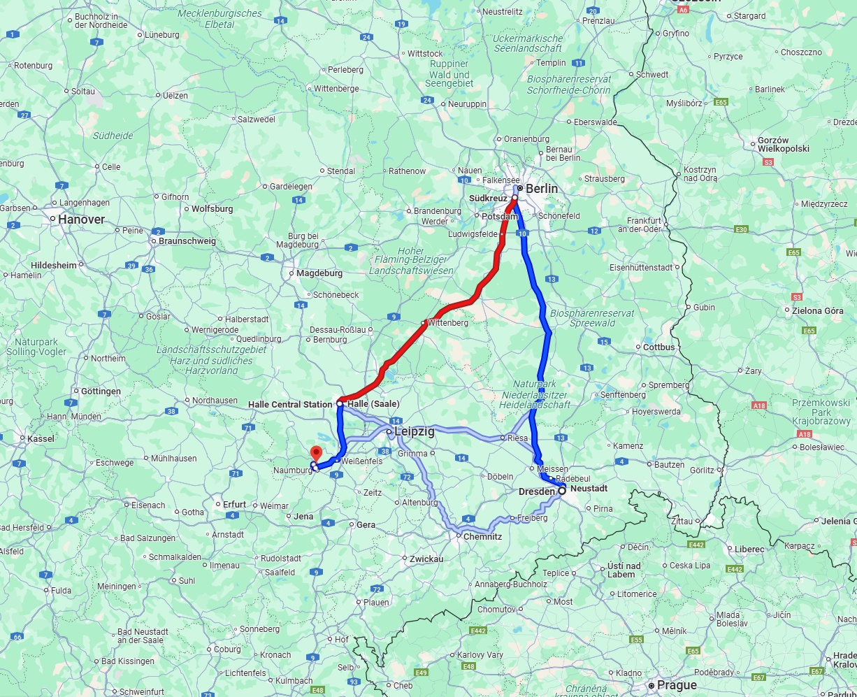 Anreise von Dresden Zu Saale Über 