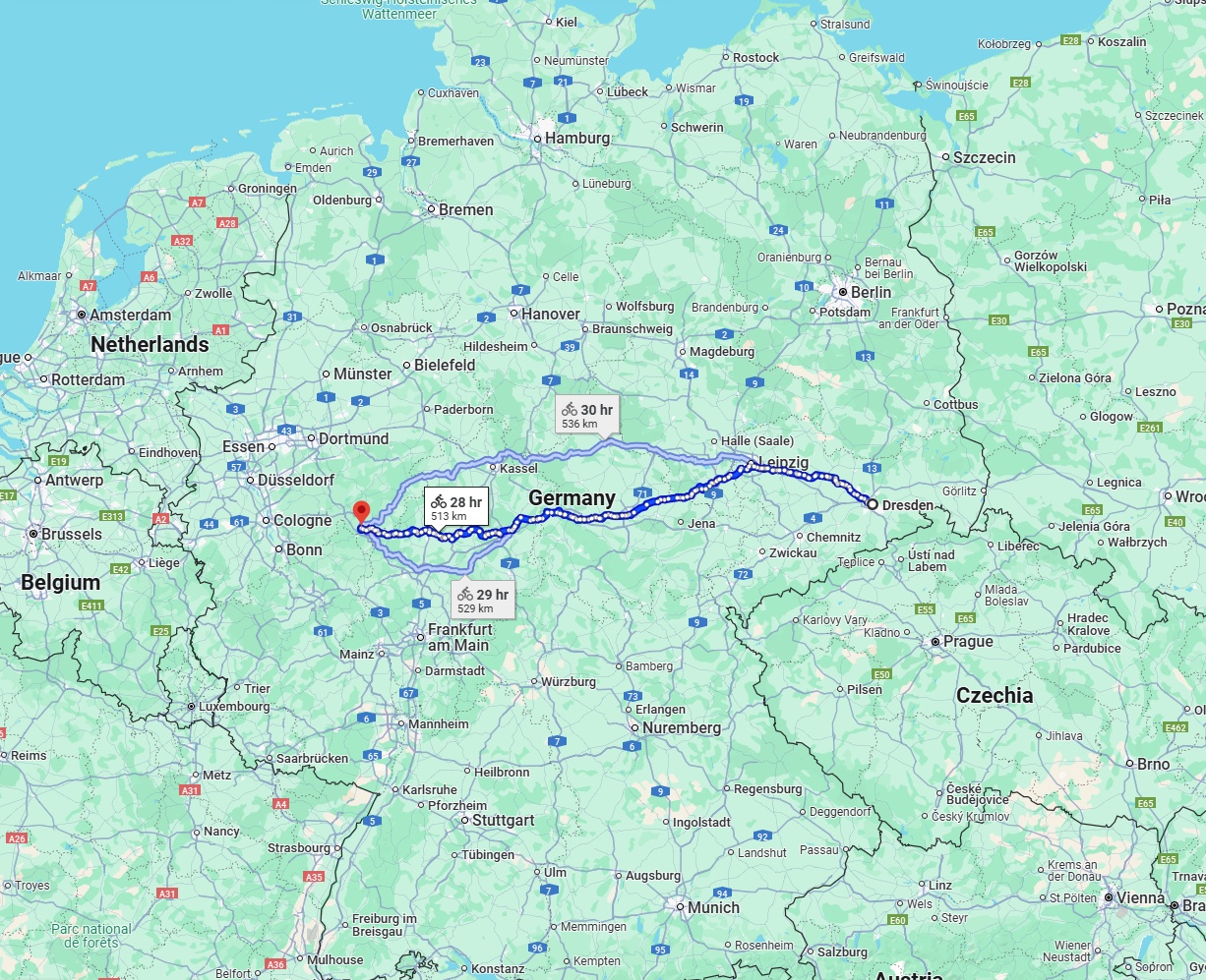 Anreise von Dresden Zu Siegen Über 