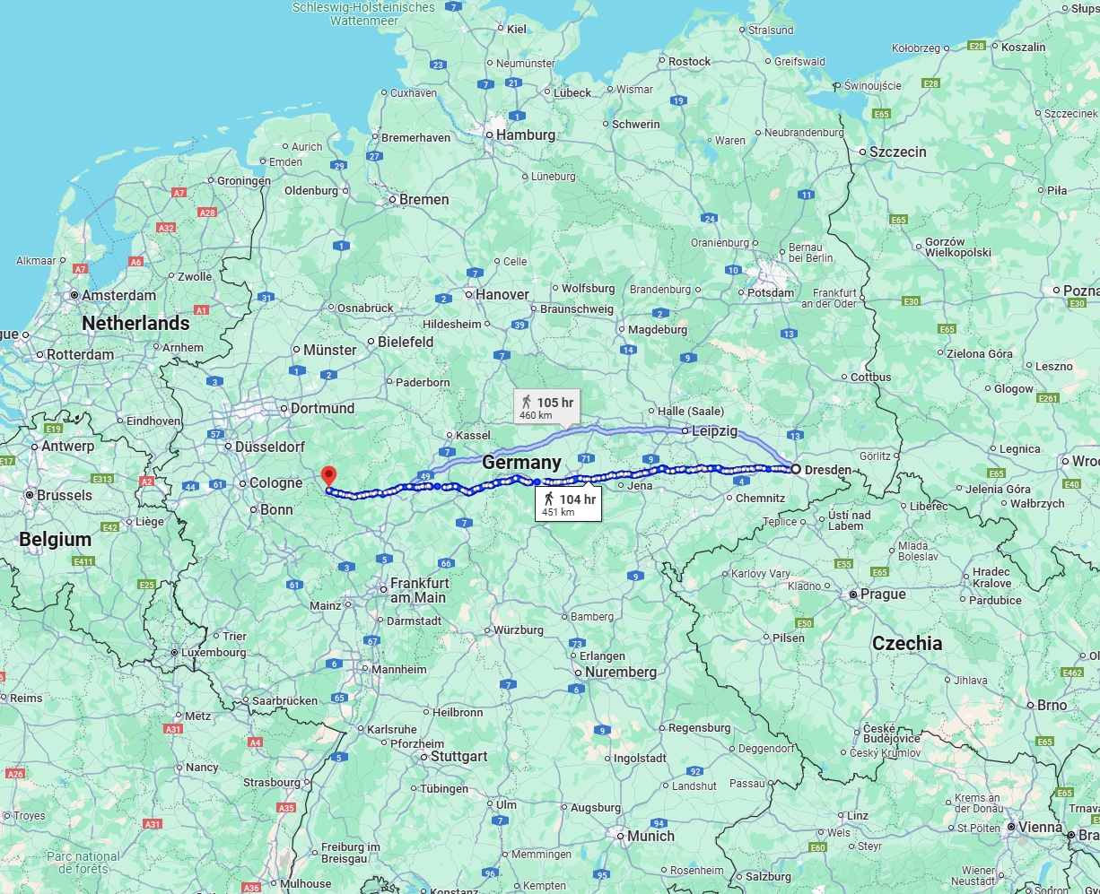 Anreise von Dresden Zu Siegen Über 