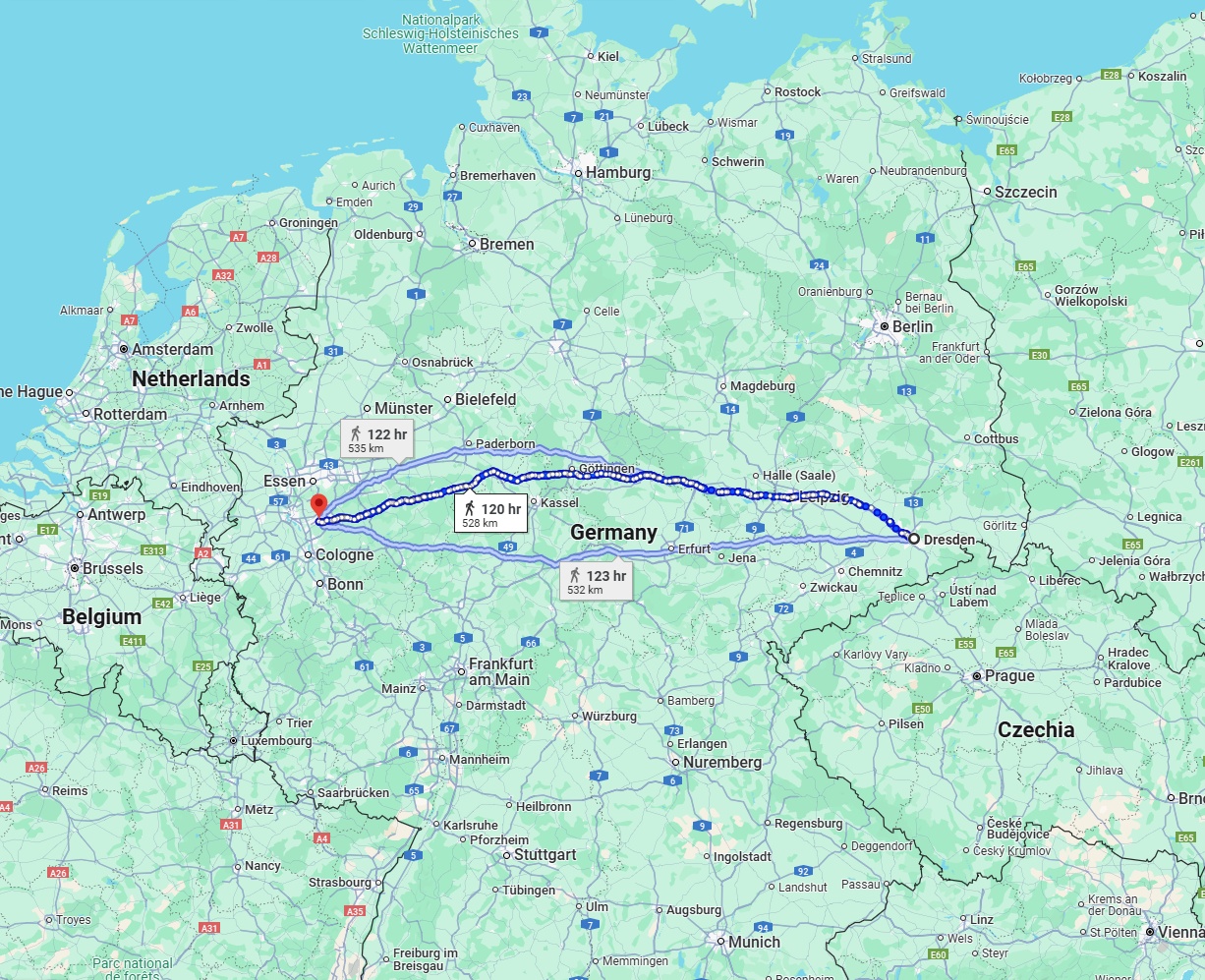 Anreise von Dresden Zu Solingen Über 