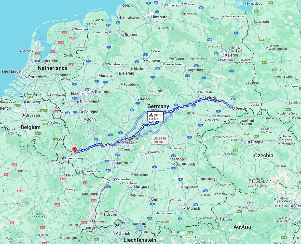 Anreise von Dresden Zu Trier Über 