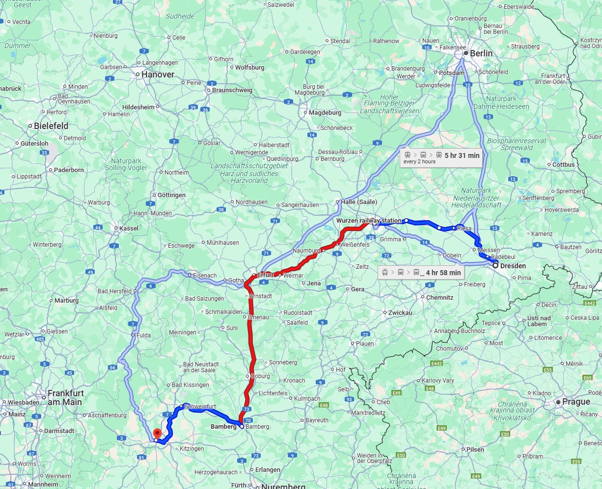 Anreise von Dresden Zu Würzburg Über 