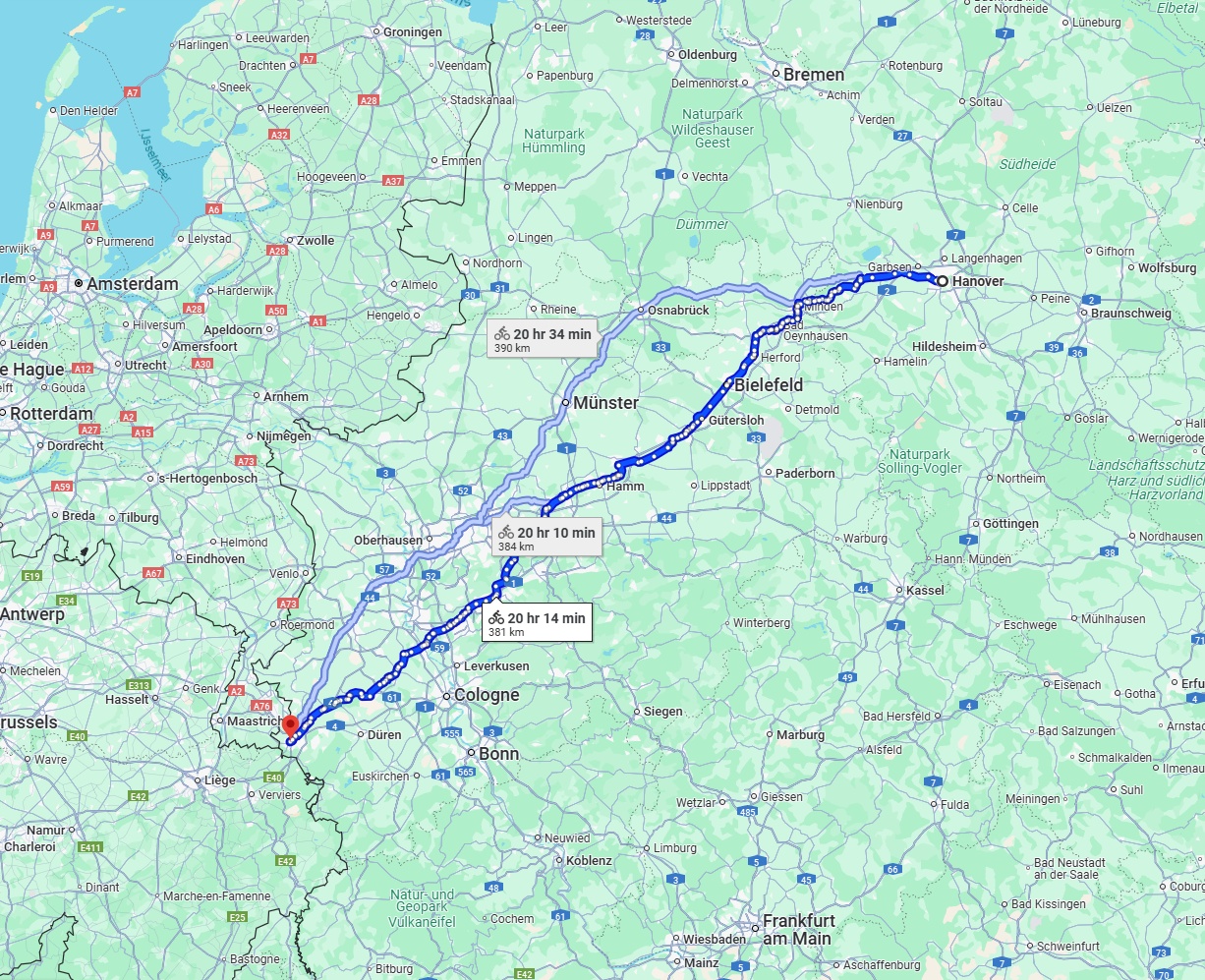 Anreise von Hannover Zu Aachen Über 