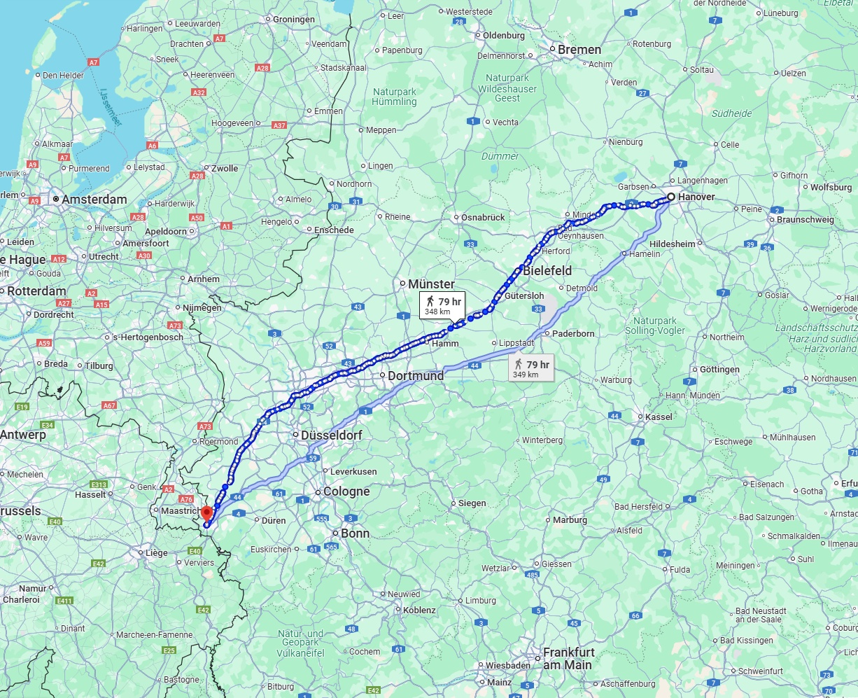 Anreise von Hannover Zu Aachen Über 