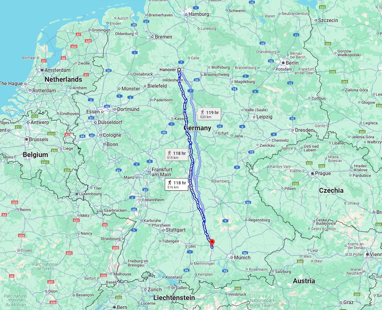 Anreise von Hannover Zu Augsburg Über 