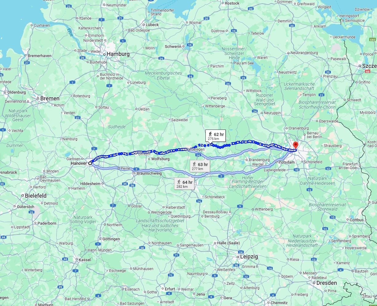 Anreise von Hannover Zu Berlin Über 