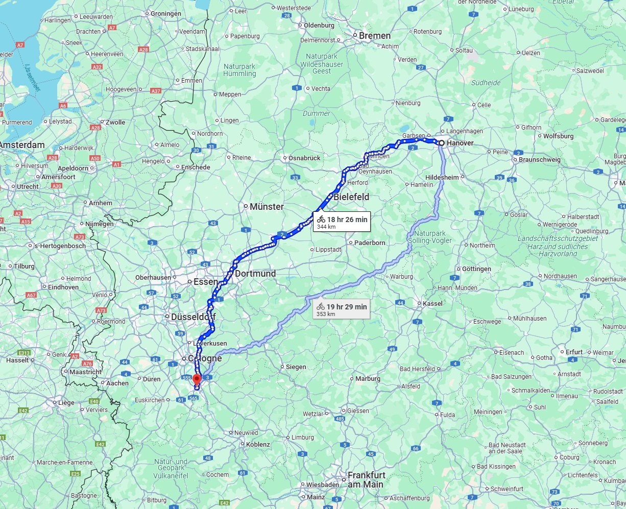 Anreise von Hannover Zu Bonn Über 