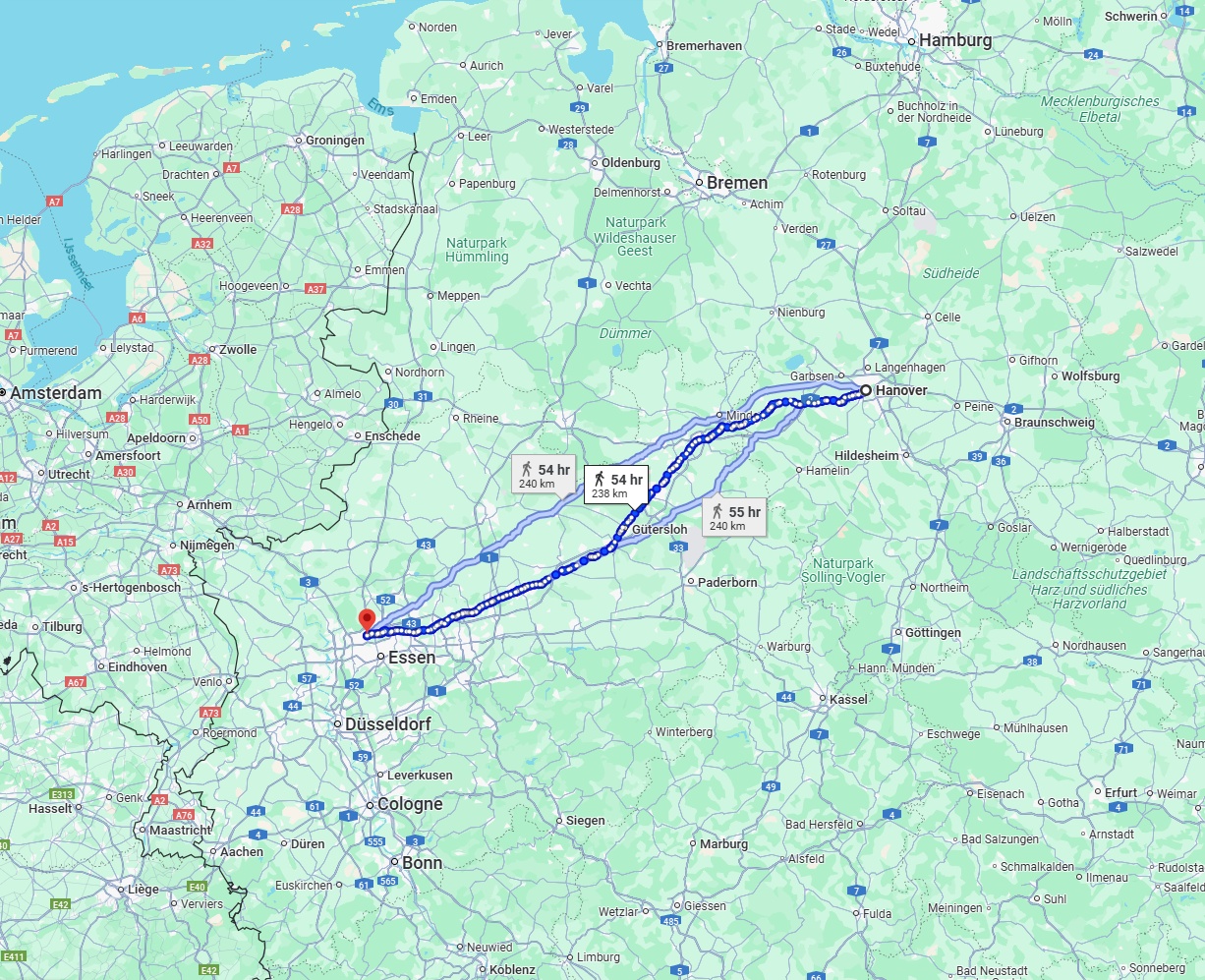 Anreise von Hannover Zu Bottrop Über 