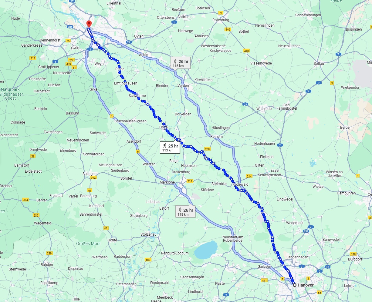 Anreise von Hannover Zu Bremen Über 