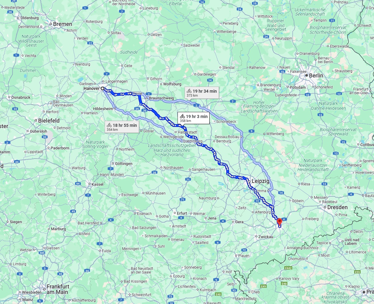 Anreise von Hannover Zu Chemnitz Über 