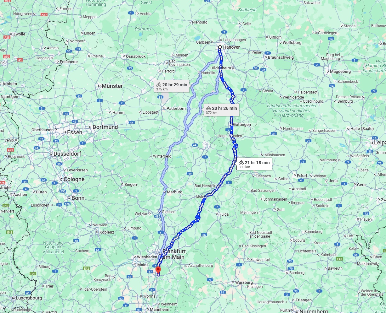 Anreise von Hannover Zu Darmstadt Über 