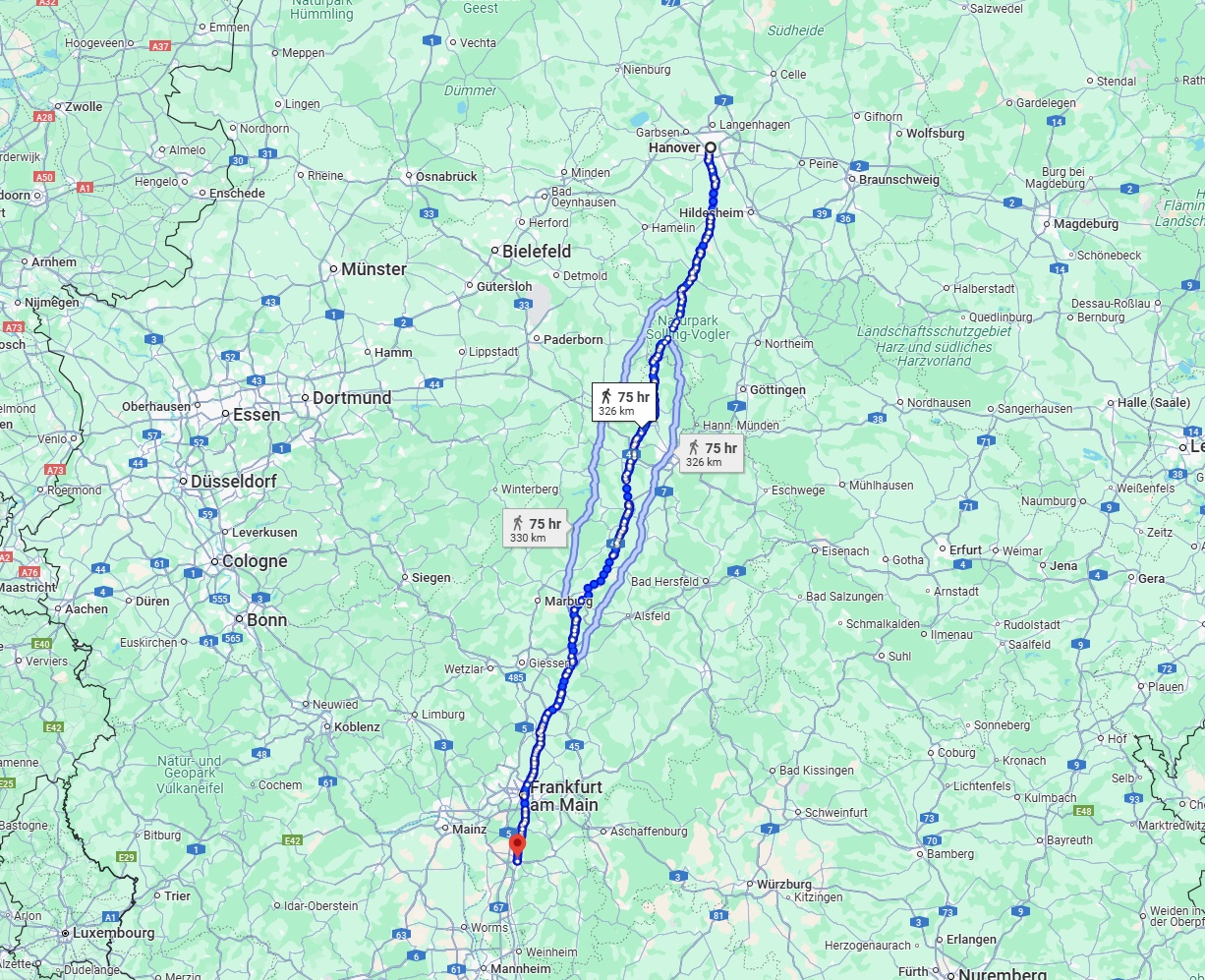 Anreise von Hannover Zu Darmstadt Über 