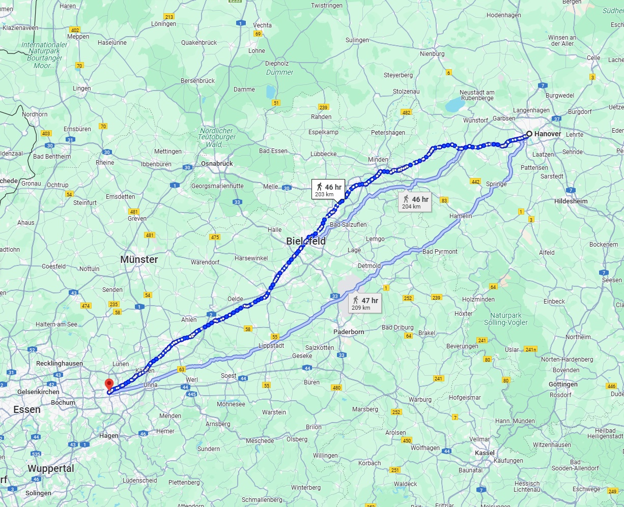 Anreise von Hannover Zu Dortmund Über 