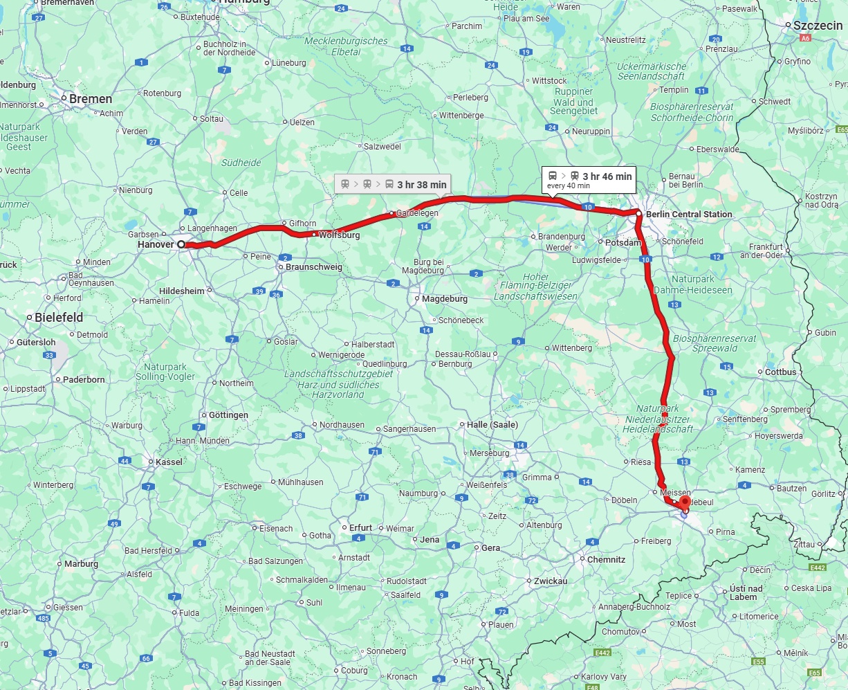 Anreise von Hannover Zu Dresden Über 