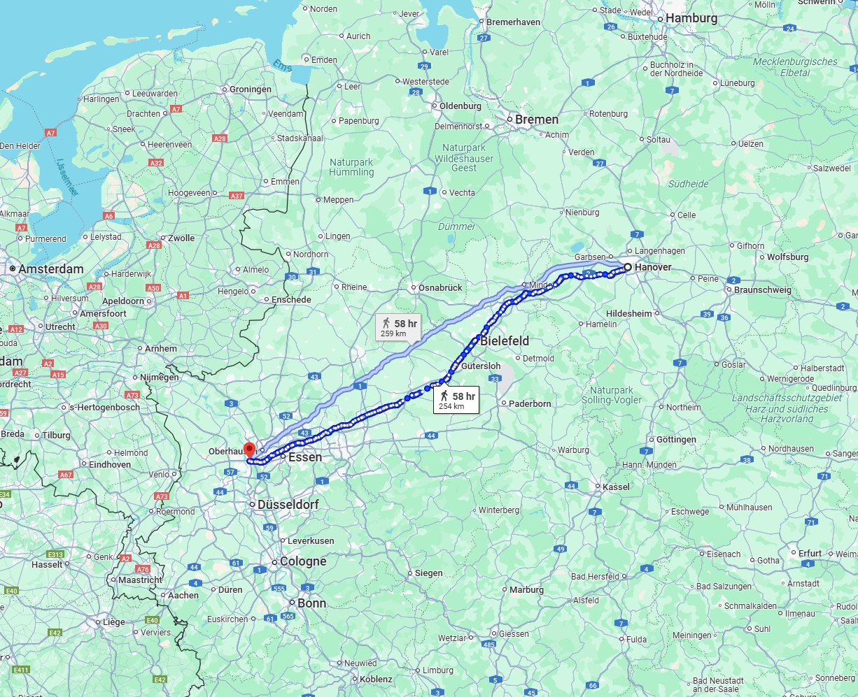 Anreise von Hannover Zu Duisburg Über 