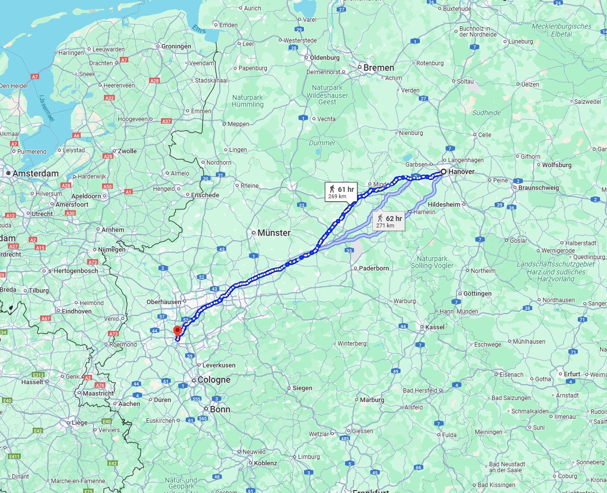 Anreise von Hannover Zu Düsseldorf Über 