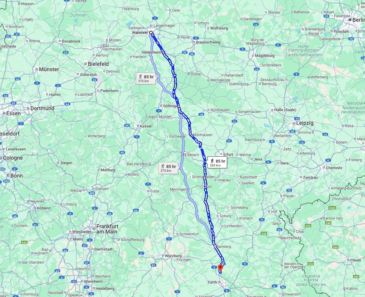 Anreise von Hannover Zu Erlangen Über 