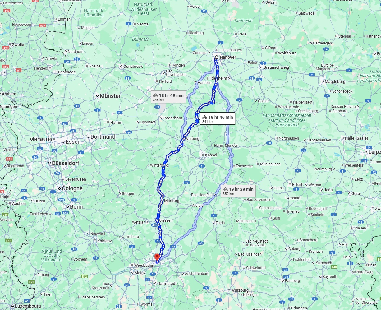 Anreise von Hannover Zu Frankfurt am Main Über 