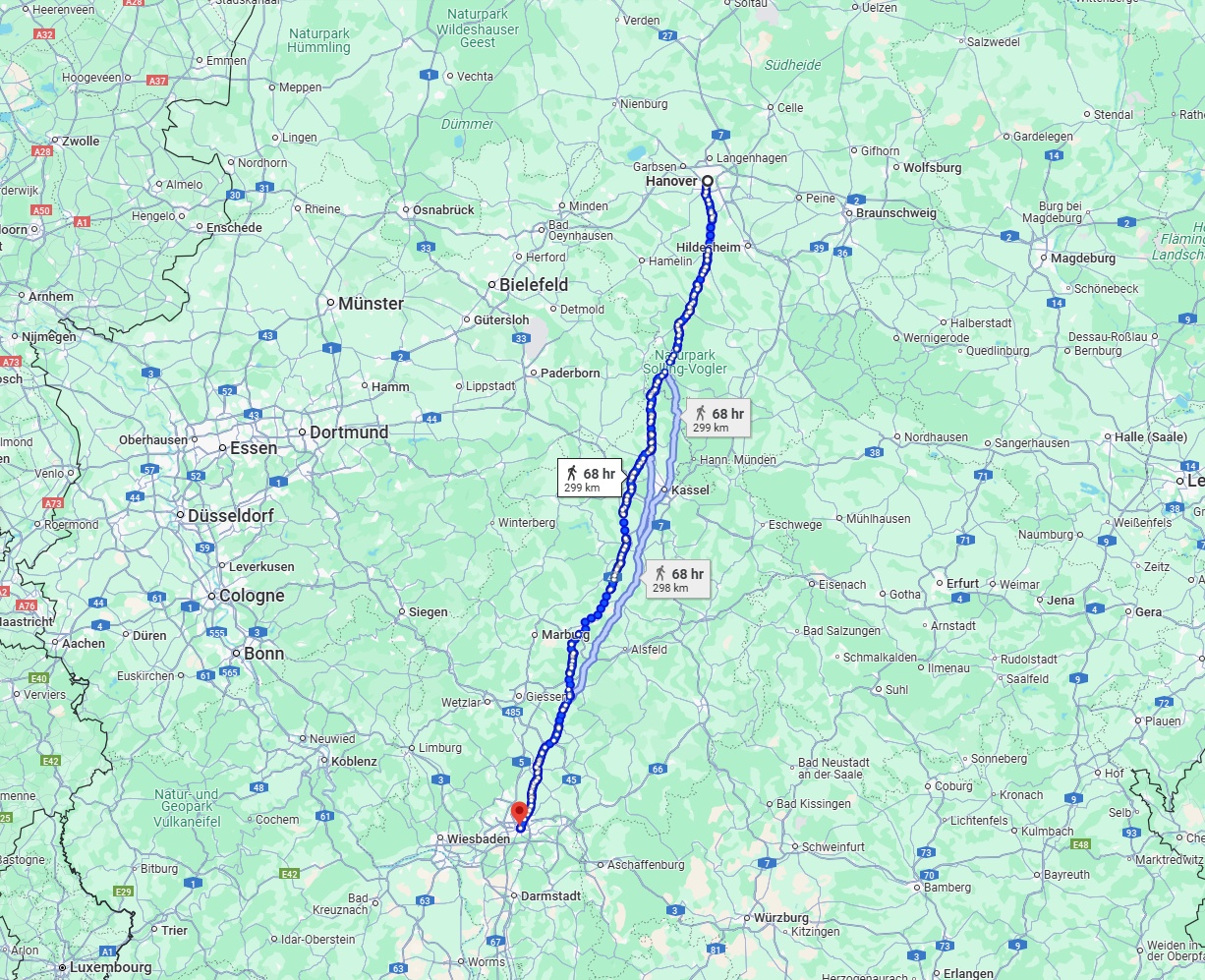 Anreise von Hannover Zu Frankfurt am Main Über 