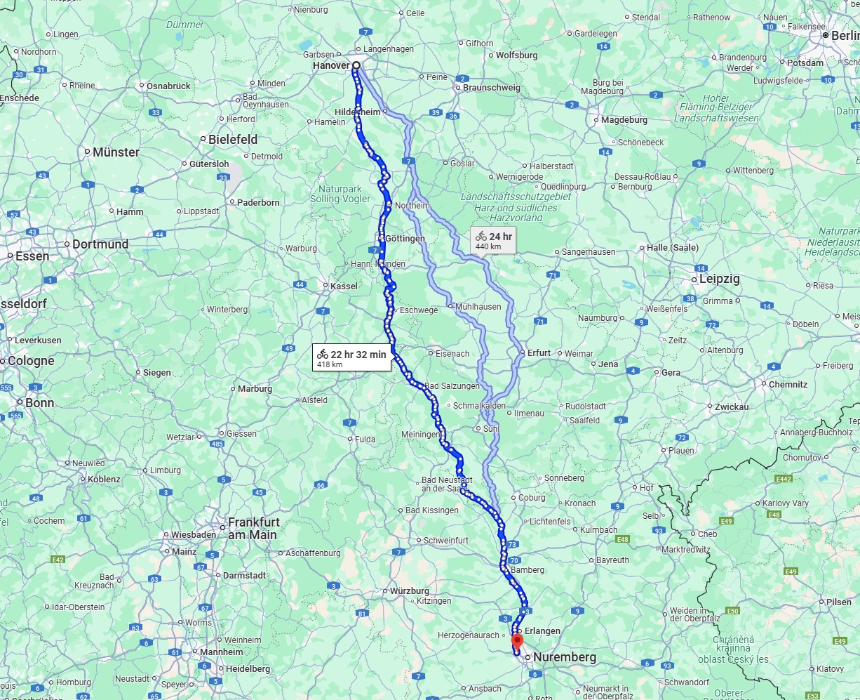 Anreise von Hannover Zu Fürth Über 