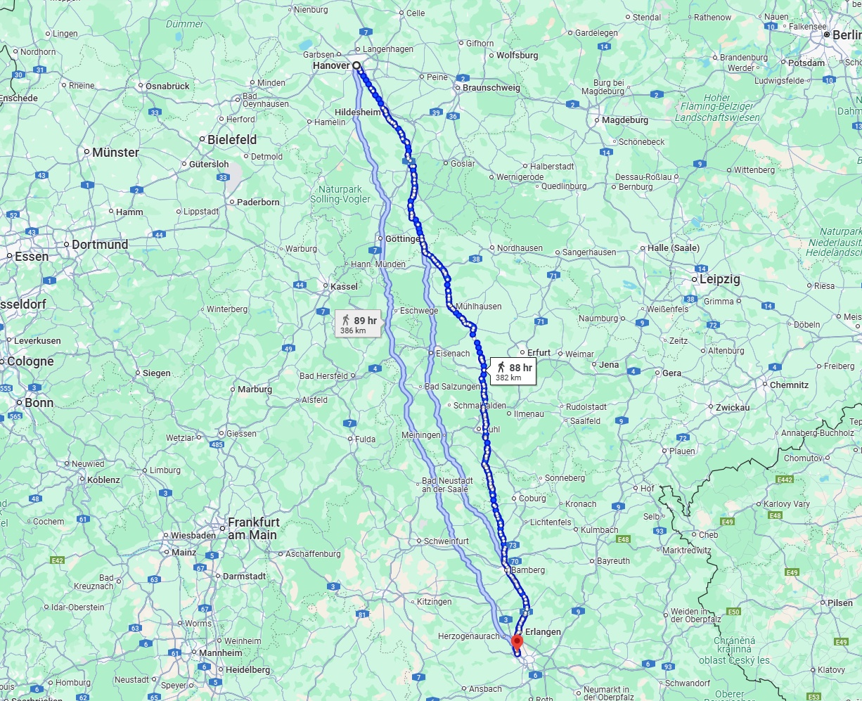 Anreise von Hannover Zu Fürth Über 