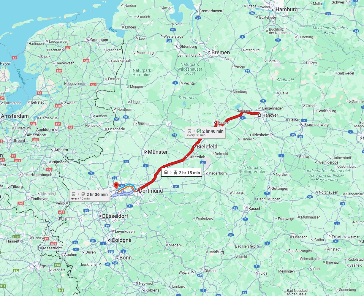 Anreise von Hannover Zu Gelsenkirchen Über 