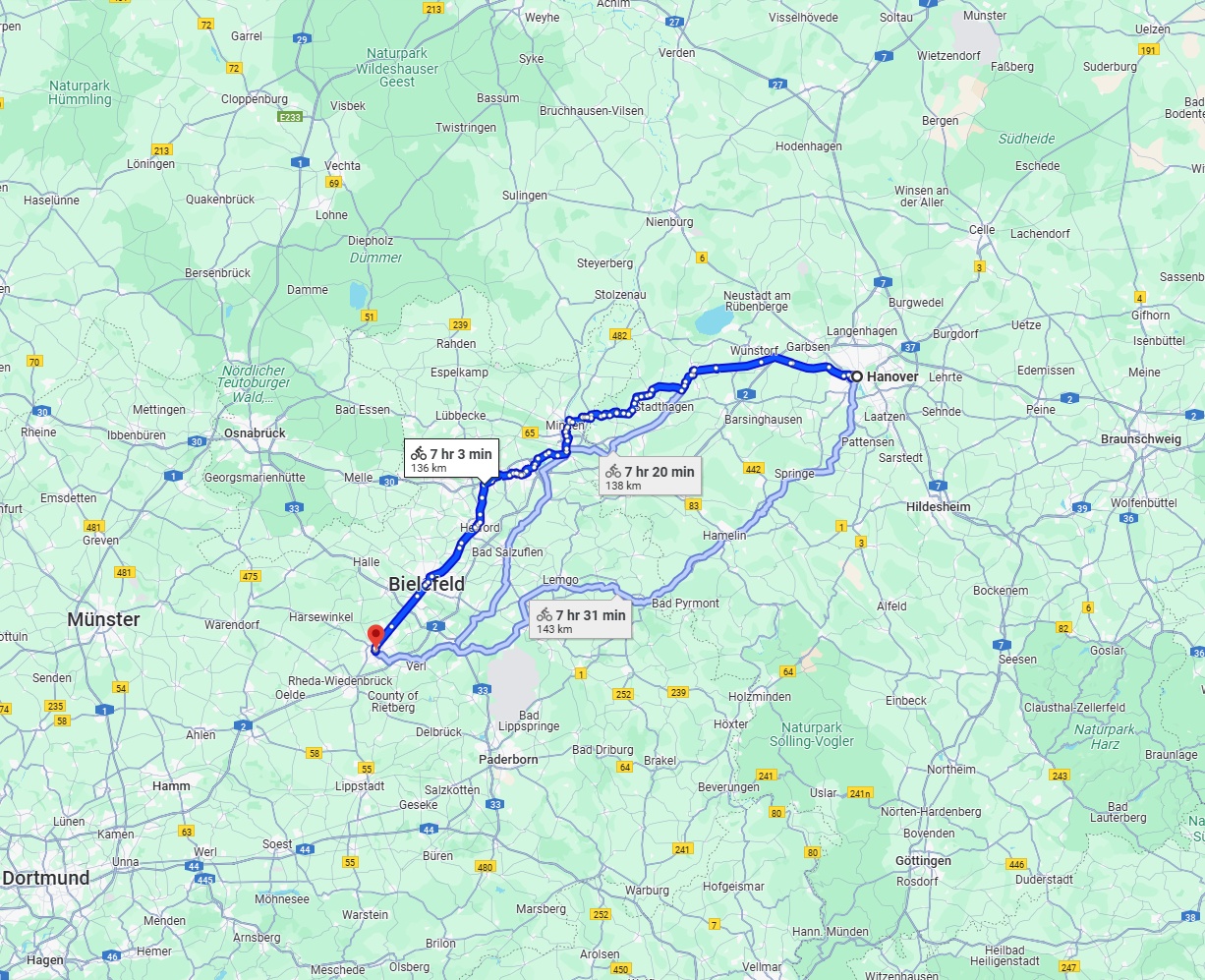 Anreise von Hannover Zu Gütersloh Über 