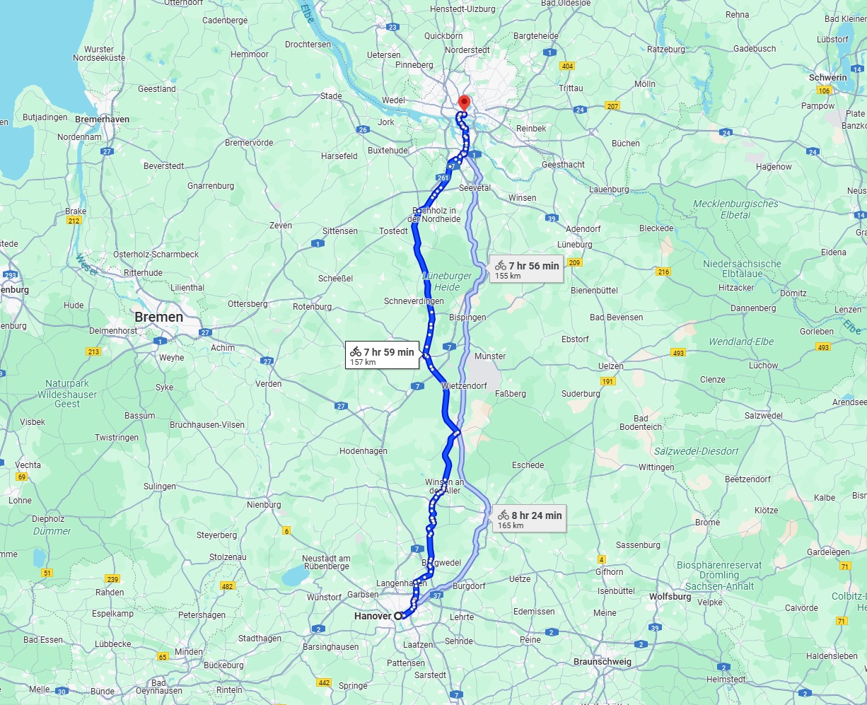 Anreise von Hannover Zu Hamburg Über 