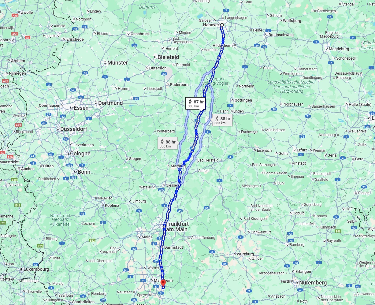 Anreise von Hannover Zu Heidelberg Über 