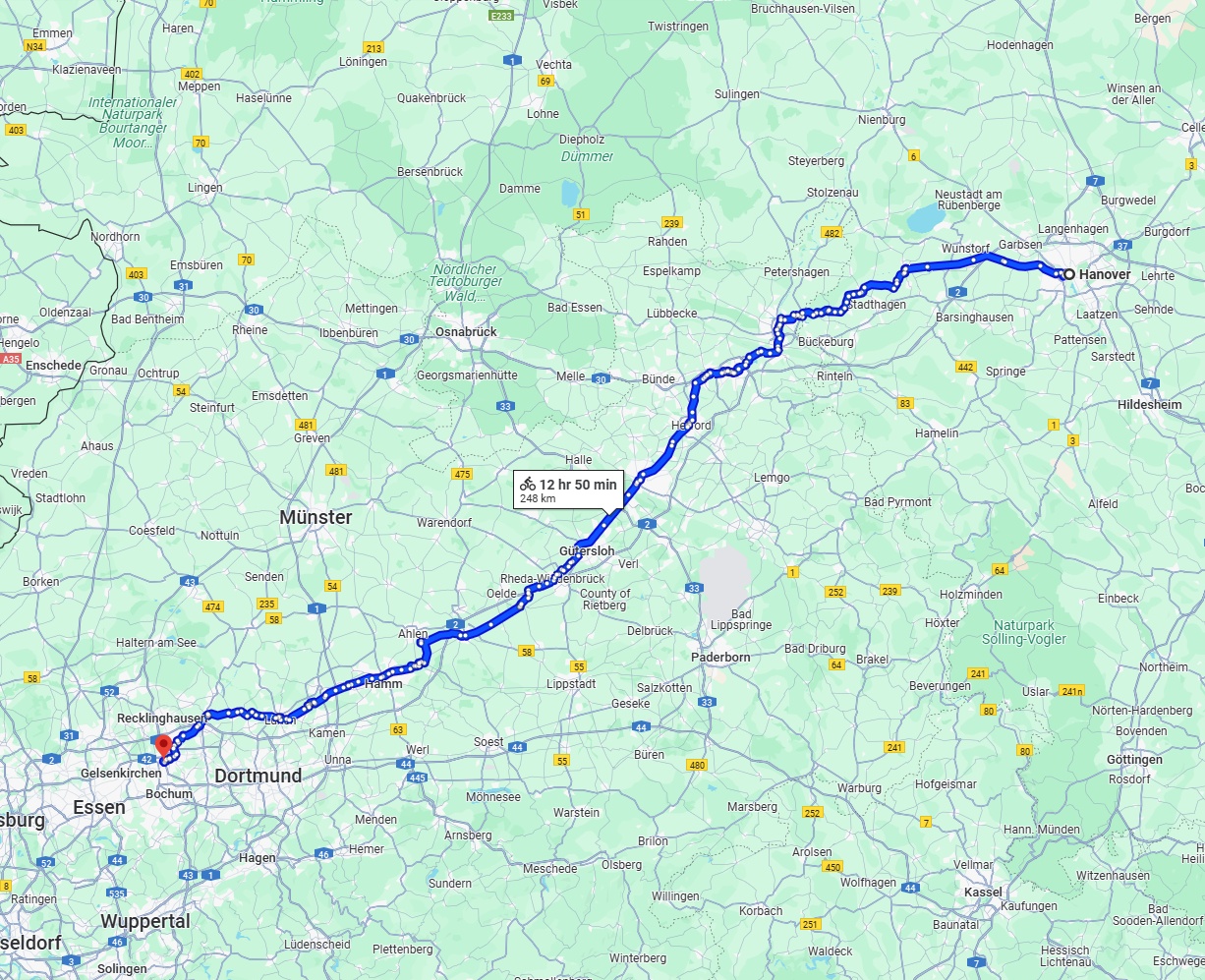 Anreise von Hannover Zu Herne Über 