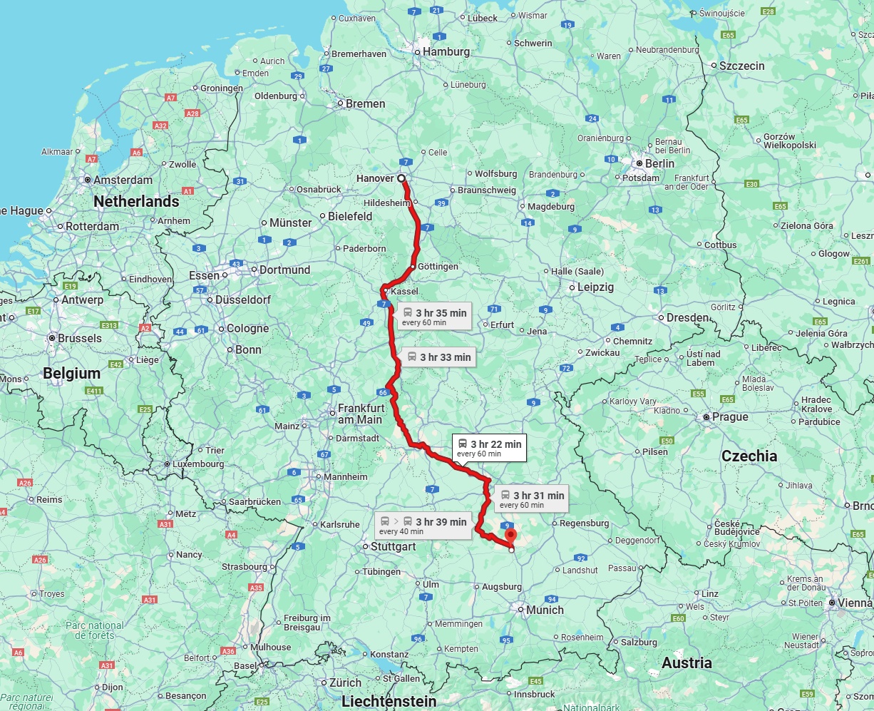 Anreise von Hannover Zu Ingolstadt Über 