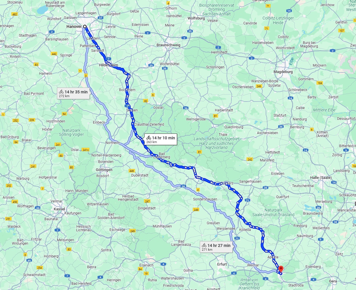Anreise von Hannover Zu Jena Über 