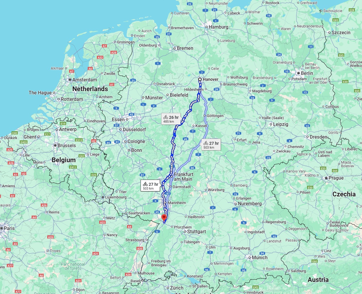 Anreise von Hannover Zu Karlsruhe Über 