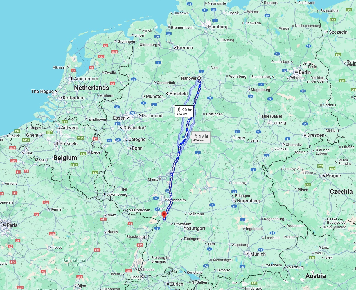 Anreise von Hannover Zu Karlsruhe Über 
