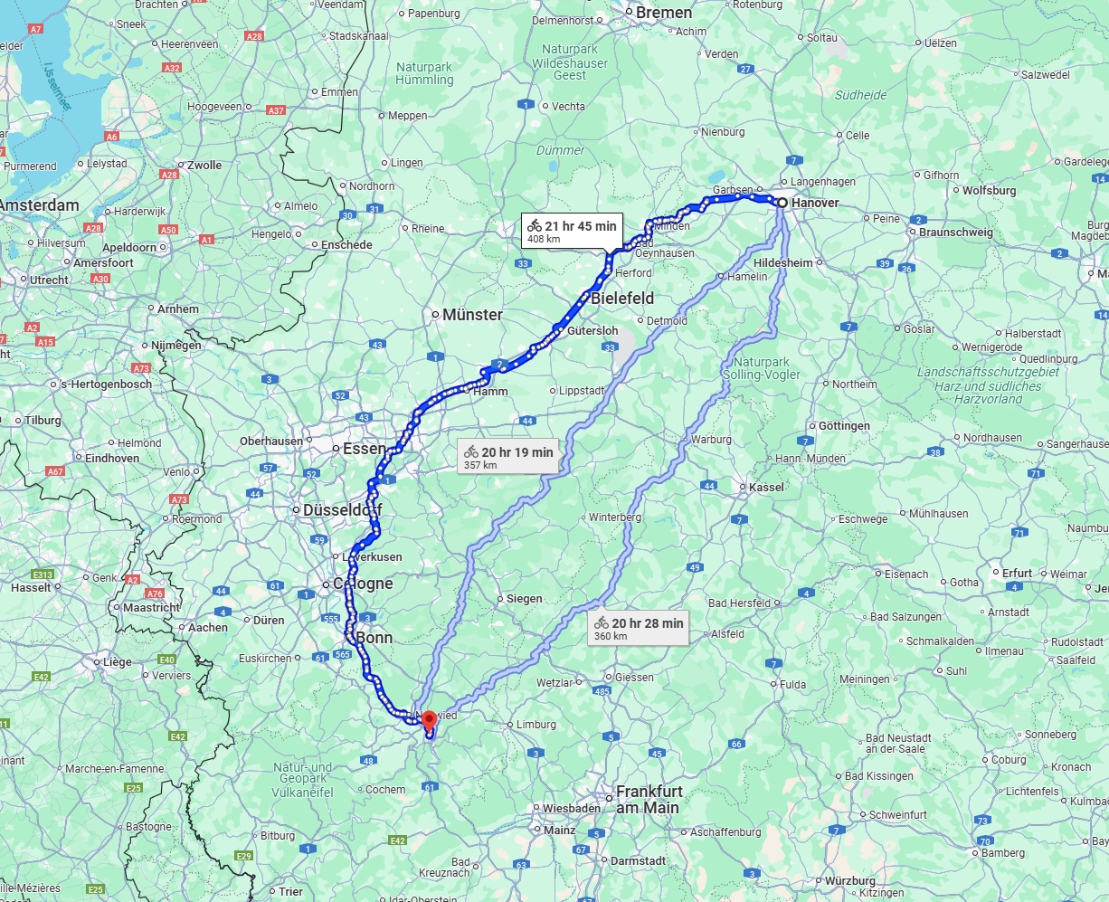 Anreise von Hannover Zu Koblenz Über 