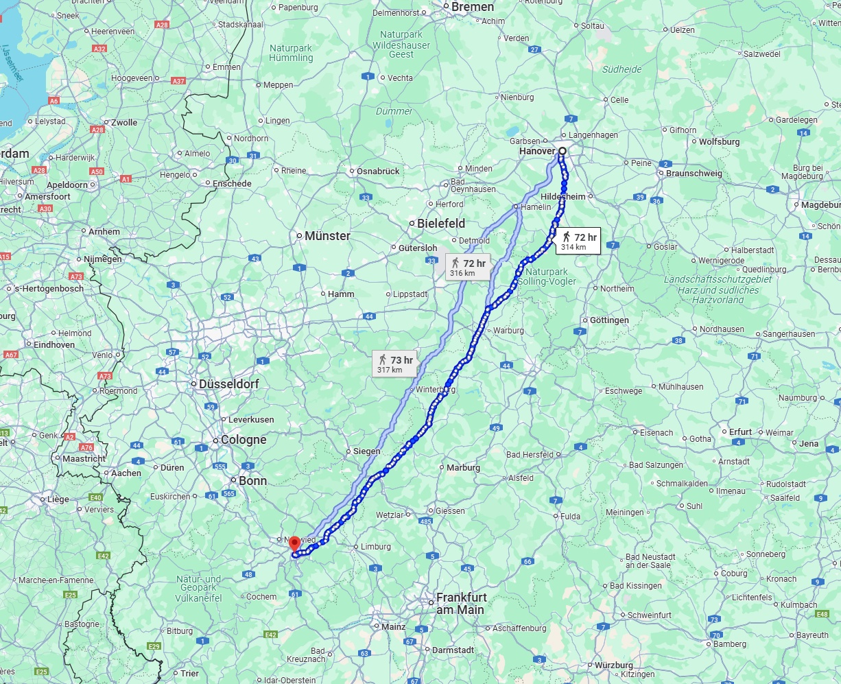 Anreise von Hannover Zu Koblenz Über 