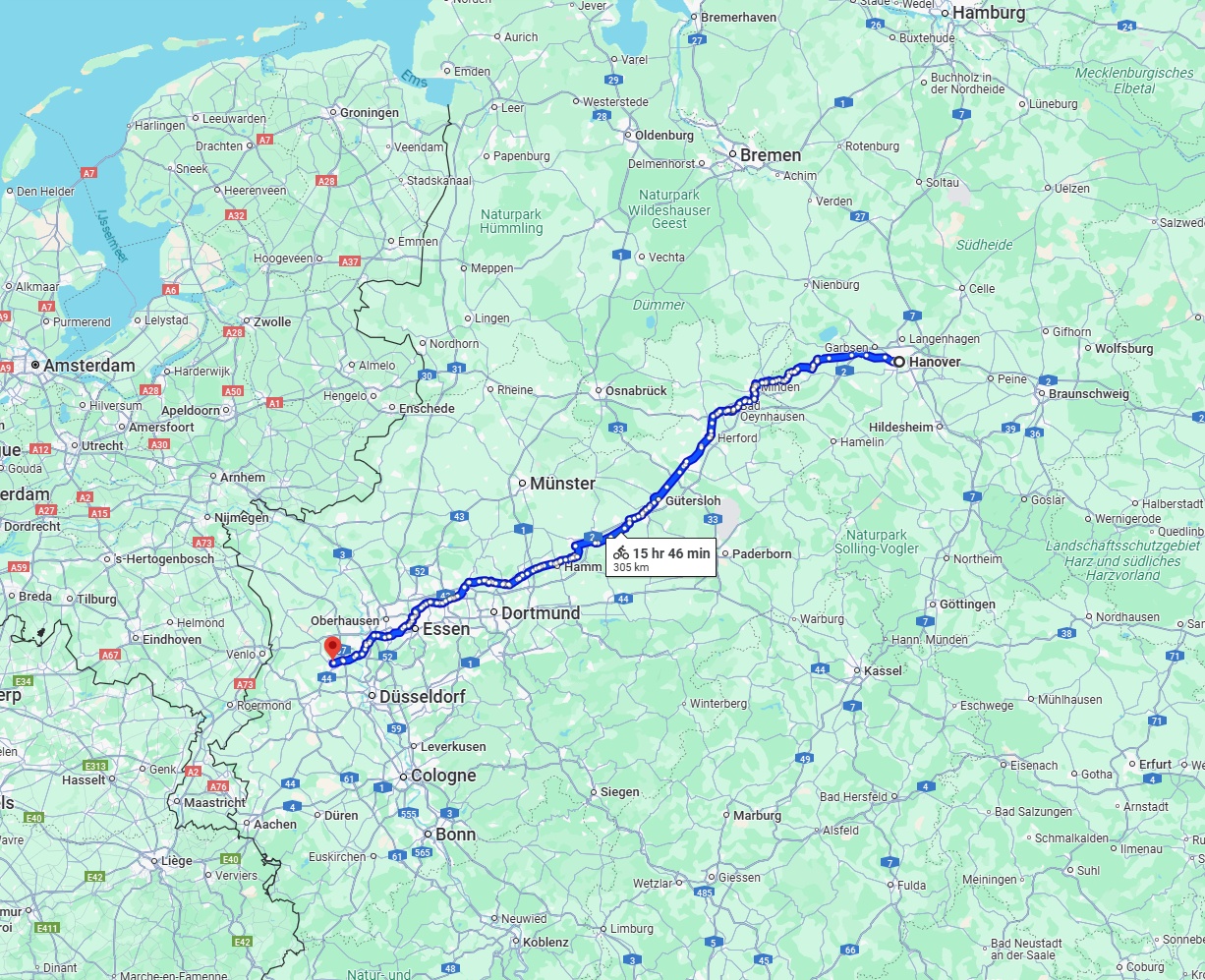 Anreise von Hannover Zu Krefeld Über 