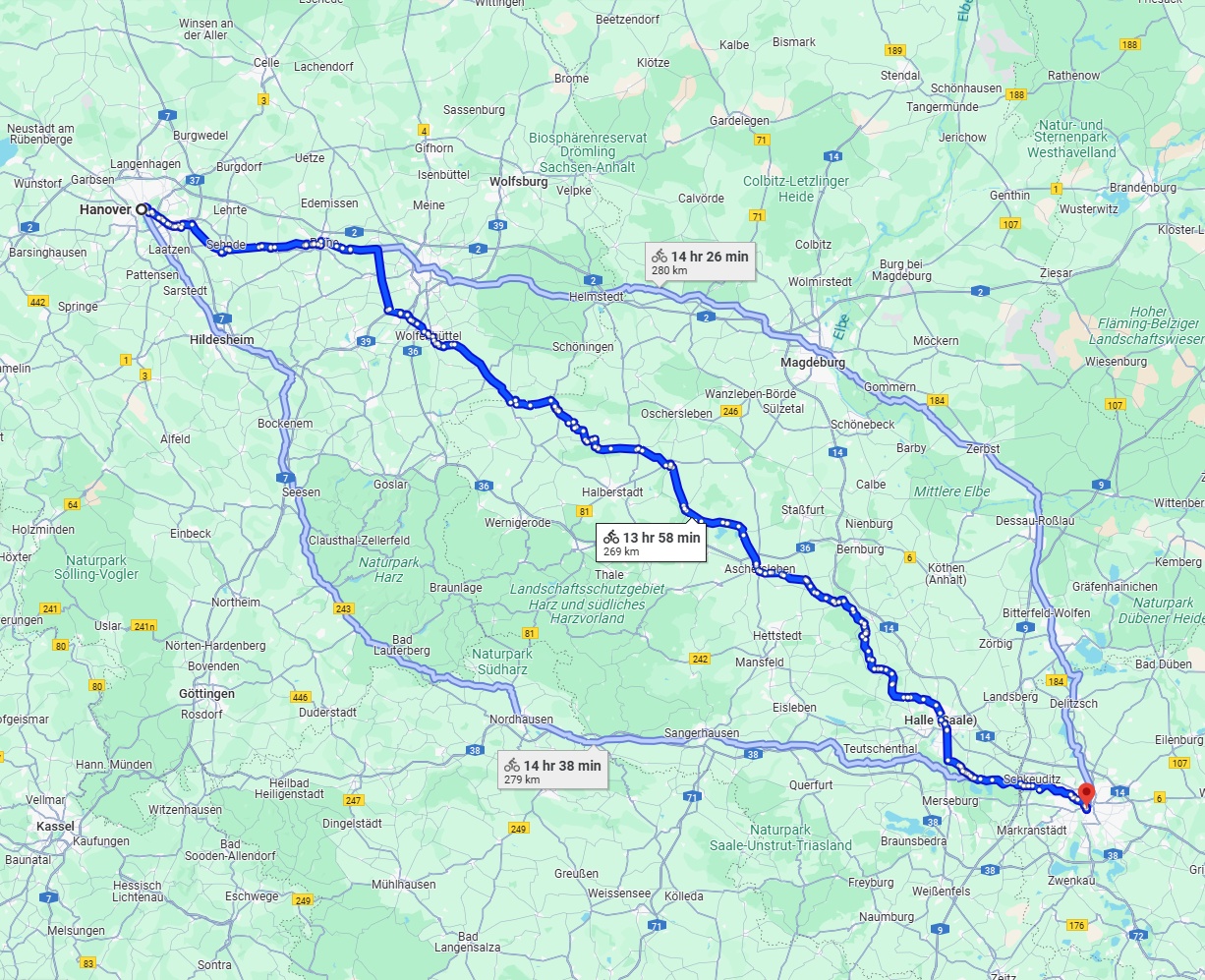 Anreise von Hannover Zu Leipzig Über 